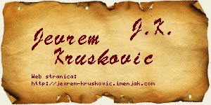 Jevrem Krušković vizit kartica